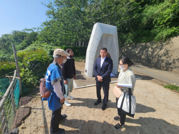 최원철 공주시장이 일본 자매도시 등을 방문해 ‘2023 대백제전’ 홍보활동을 펼쳤다 (가카라시마 방문)