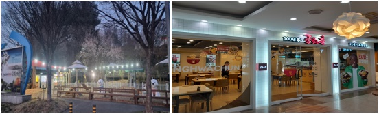 멍멍테마파크 인근에 고객 쉼터 차양막   설치, 프리미엄매장 공화춘