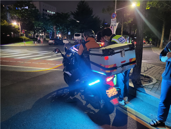 지난 30일 둔산동 시청역네거리 일대 관계기관 합동단속 장면