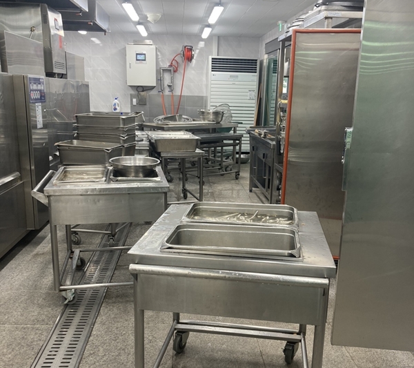 대전학비노조 파업으로 텅 비어버린 한 초등학교 급식실