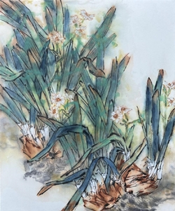 정가. 능파,72.8x60.5cm, 선지에 채색,2023