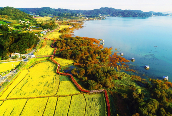 예당호 느린호수길 모습