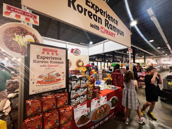 미국 전역 H마트 연계 K-라면 홍보판촉 행사장