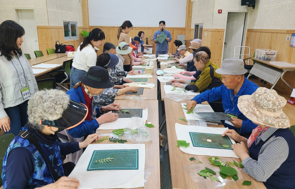 16일 예산군 국립예산치유의 숲에서 열린 힐링나들이 프로그램 운영 모습