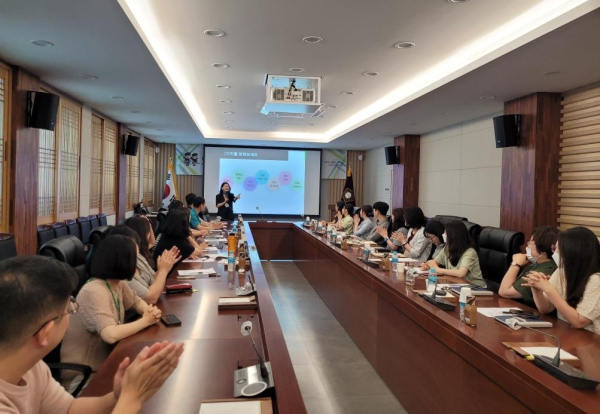 지난주 읍면동 의료급여 업무담당자 및 의료급여관리사 대상 역량강화 교육 진행 모습