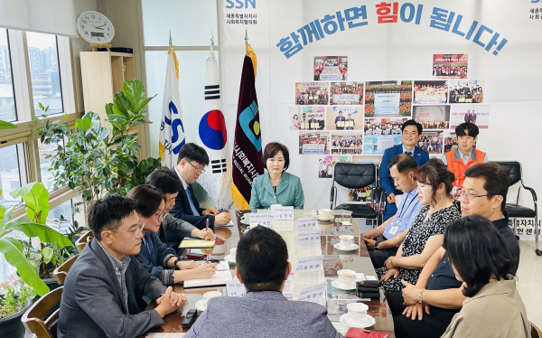 세종시사회복지협의회·김명희 세종시사회서비스원장 간담회  개최 모습