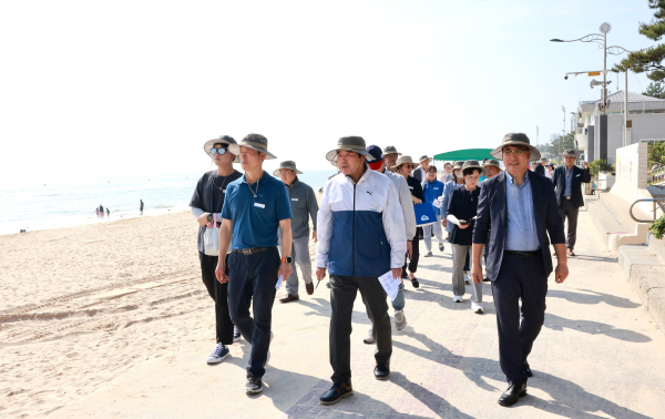 대천해수욕장 개장 준비 현지 점검 모습