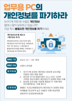 개인정보 파기 캠페인 포스터