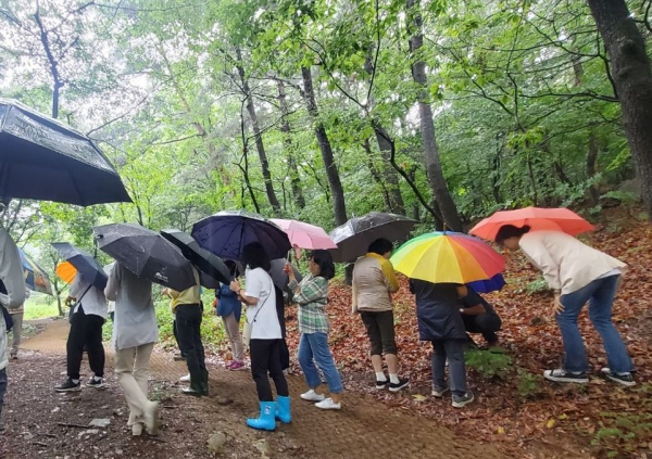 루시모자원 가족 대상 ‘토닥林’ 산림복지서비스 제공 모습