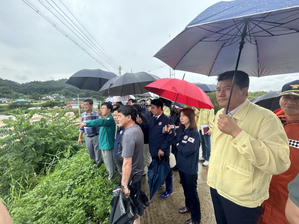 충남도의회 건소위 수해현장 방문