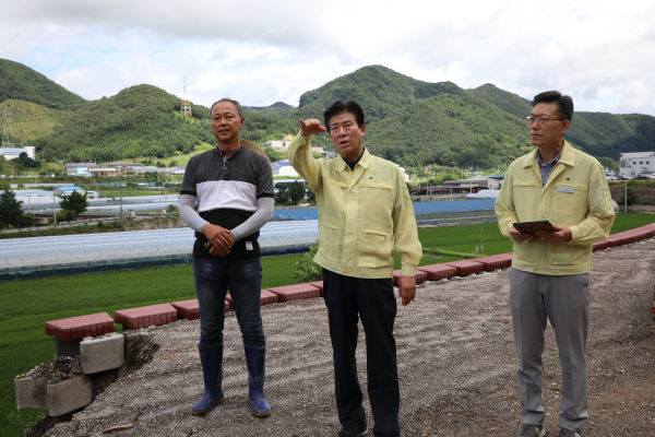 박범인 군수 현장 점검 모습