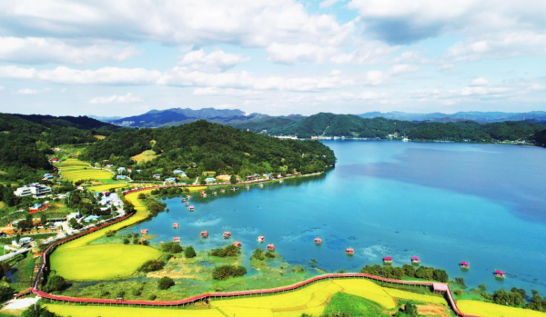 예당호 느린호수길 전경