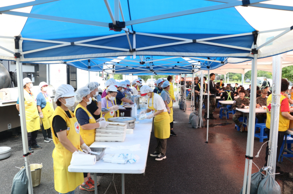 대한적십자사 급식 봉사 현장