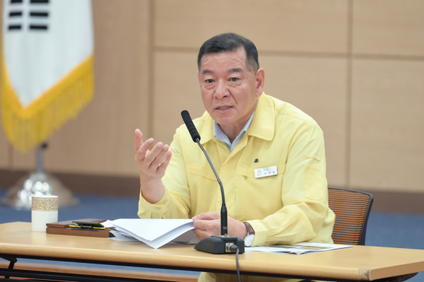 집중호우 피해 및 복구계획 보고회 진행 모습