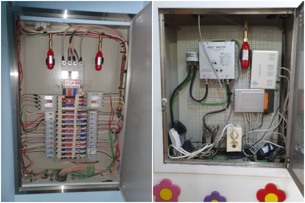 소공간용 소화용구 설치 모습