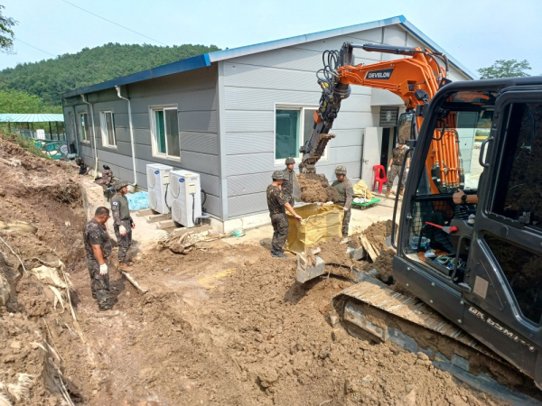 재해응급복구 진행 모습