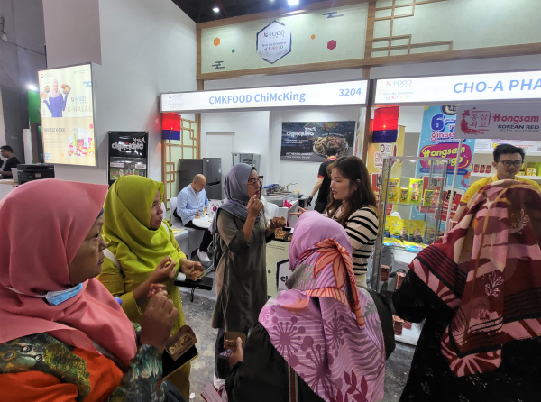 자카르타 FHI 국제식품박람회 한국관 K-푸드 쿠킹쇼