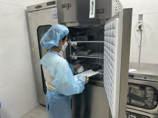 세계스카우트 잼버리 방문객 식중독 예방 위생 점검 진행 모습