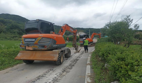 당진시 지방상수도 공사 모습
