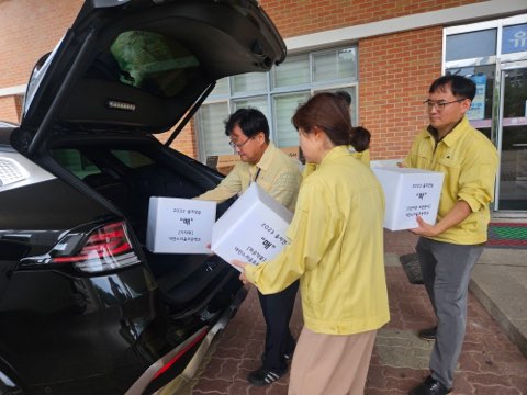22일 전시 신속한 학교 교육과정 능력 제고를 위해 학교 재배치 훈련 진행 모습(대전서부교육지원청)