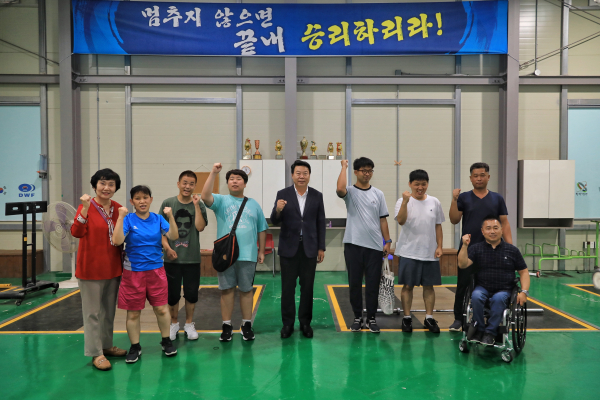 오성환 당진시장 장애인체전 훈련장 방문 격려