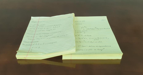 허준이 교수 친필 연구노트