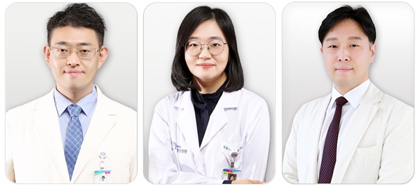 (왼쪽부터) 대전성모병원 김대원, 홍유아 교수, 서울성모병원 명준표 교수