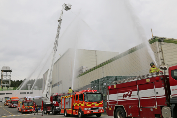지난 15일 매일유업 청양공장에서 ‘2023 안전 충남훈련’을 실시했다.