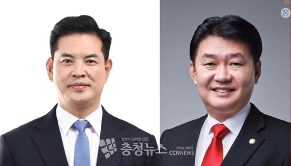 (왼쪽부터) 더불어민주당 박영순 의원, 정용기 한국지역난방공사 사장.