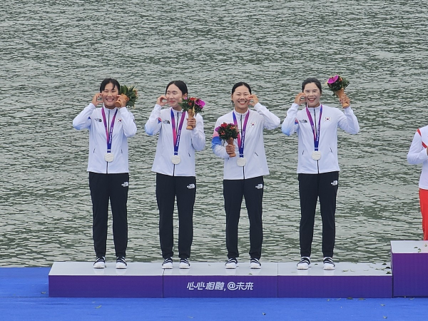 왼쪽부터 이한솔(부여군청), 조신영(대전광역시체육회), 최란(부여군청), 이하린(부여군청))