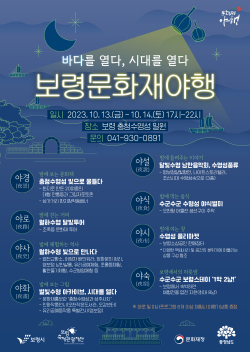보령문화재 야행 포스터