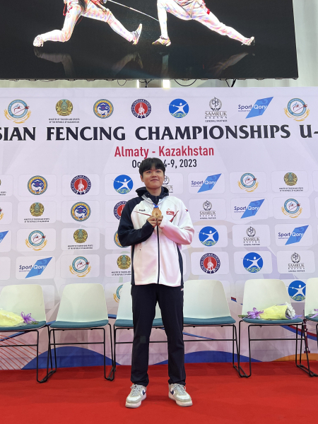 대전대 펜싱부 김재원, ‘U23 아시아펜싱선수권’ 사브르 단체 금메달 수상