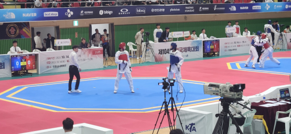 태권도 이한나 선수 경기 모습