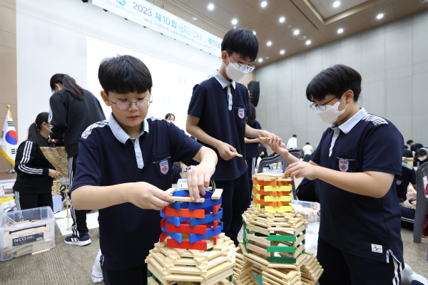 19일, 정부세종컨벤션센터에서 ‘제10회 수학구조물 경진대회’ 개최 모습