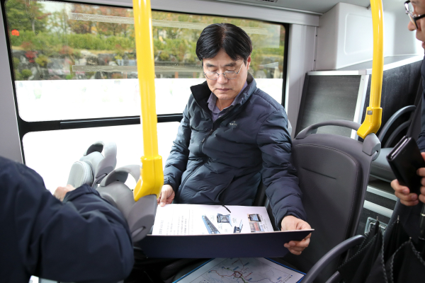 김형렬 행복청장, 내부순환 대중교통 BRT 운영현황 점검
