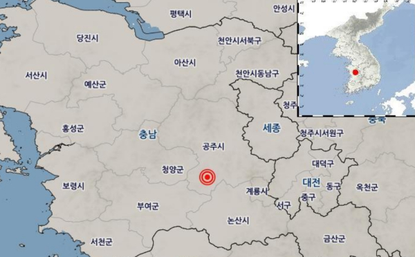 지진 발생 위치 / 기상청