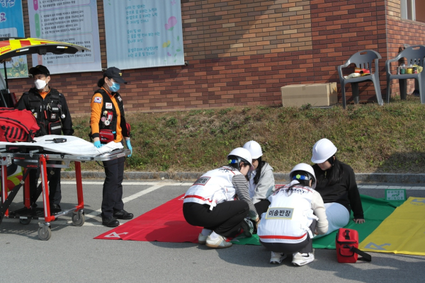 충남교육청은 홍성여고에서 재난 대응 훈련을 실시했다