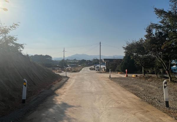 삽교읍 상성-역리간 농어촌도로 공사 완료 모습