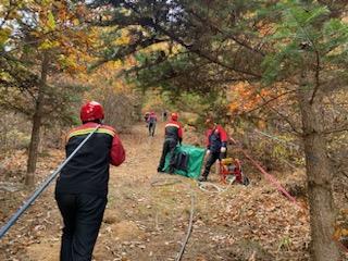 산불진화 훈련 모습