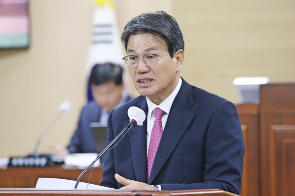 김돈곤 청양군수 시정연설 모습