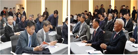 마찬호 전남건설협회 회장, 배인호 성호건설 대표, 김임식 남송종합건설 대표, 최길학 충남건설협회 회장