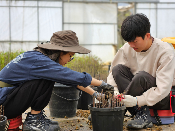 실습에 참여하는 지난 22기 수목원전문가교육과정 교육생