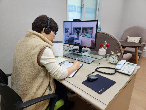 메타버스 접수 면접 모습