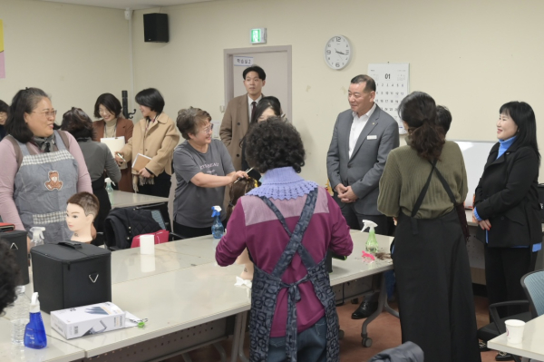 유구읍에 현장 방문한 최원철 시장