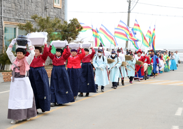 지난해 개최된 황도 붕기풍어제 모습(2023. 1. 23.).