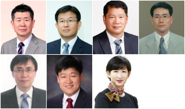 윗줄 왼쪽부터: 윤기원 대전교육과학연구원 원장, 안효팔 대전교육과학연구원 교육연구지원부장, 유영길 대전교육연수원 학생교육부장, 명재덕 대전교육연수원 꿈나래교육부장 / 아랫줄 왼쪽부터 : 이근주 대전교육정보원 수학교육부장, 김옥세 대전광역시교육청 교육정책과장, 김희정 대전광역시교육청체육예술건강과장