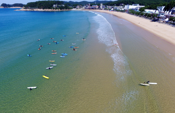 만리포 해변 모습