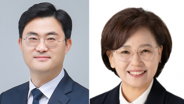 (왼쪽부터)이정문 국회의원, 김연 예비후보