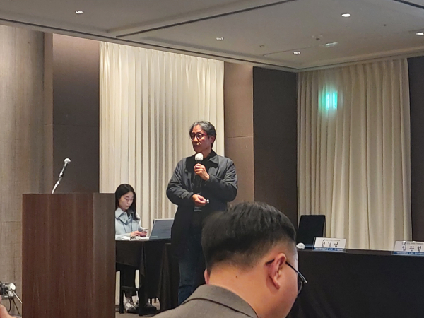 지난 20일 ‘대전지역 우주·국방분야 전략산업 인재양성 성과 포럼’에서 은성배 센터장 발표 모습