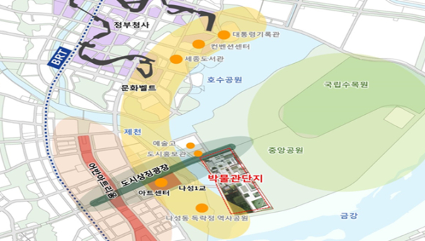 국립박물관단지 위치도